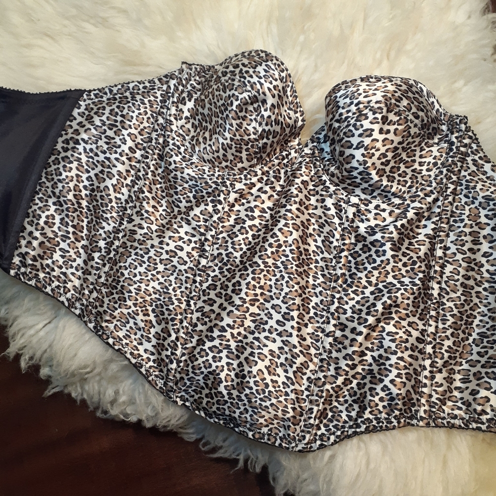 Victoria's Secret Union Made Leopard Bustier